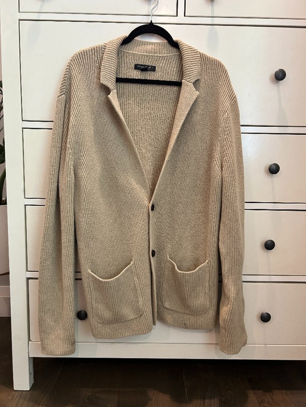 Banana Republic Beige Knit Blazer Cardigan